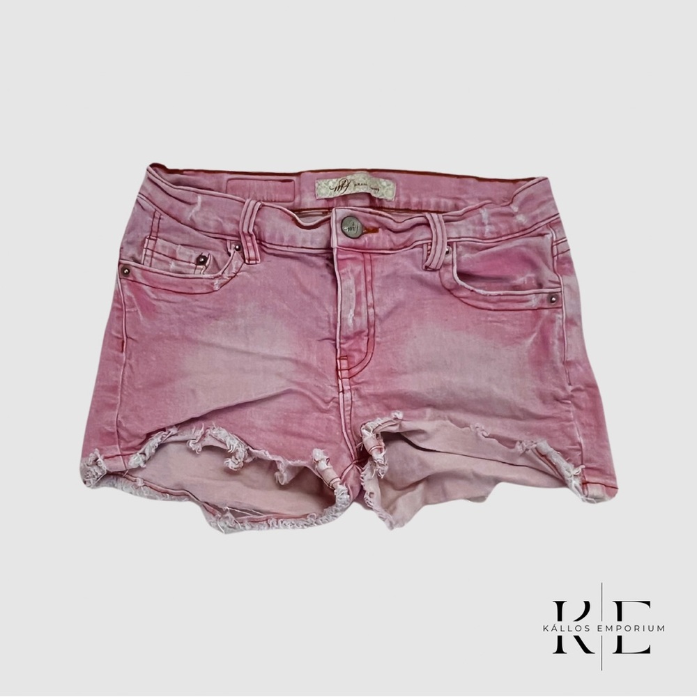 m2f Red Tattered Jean Shorts